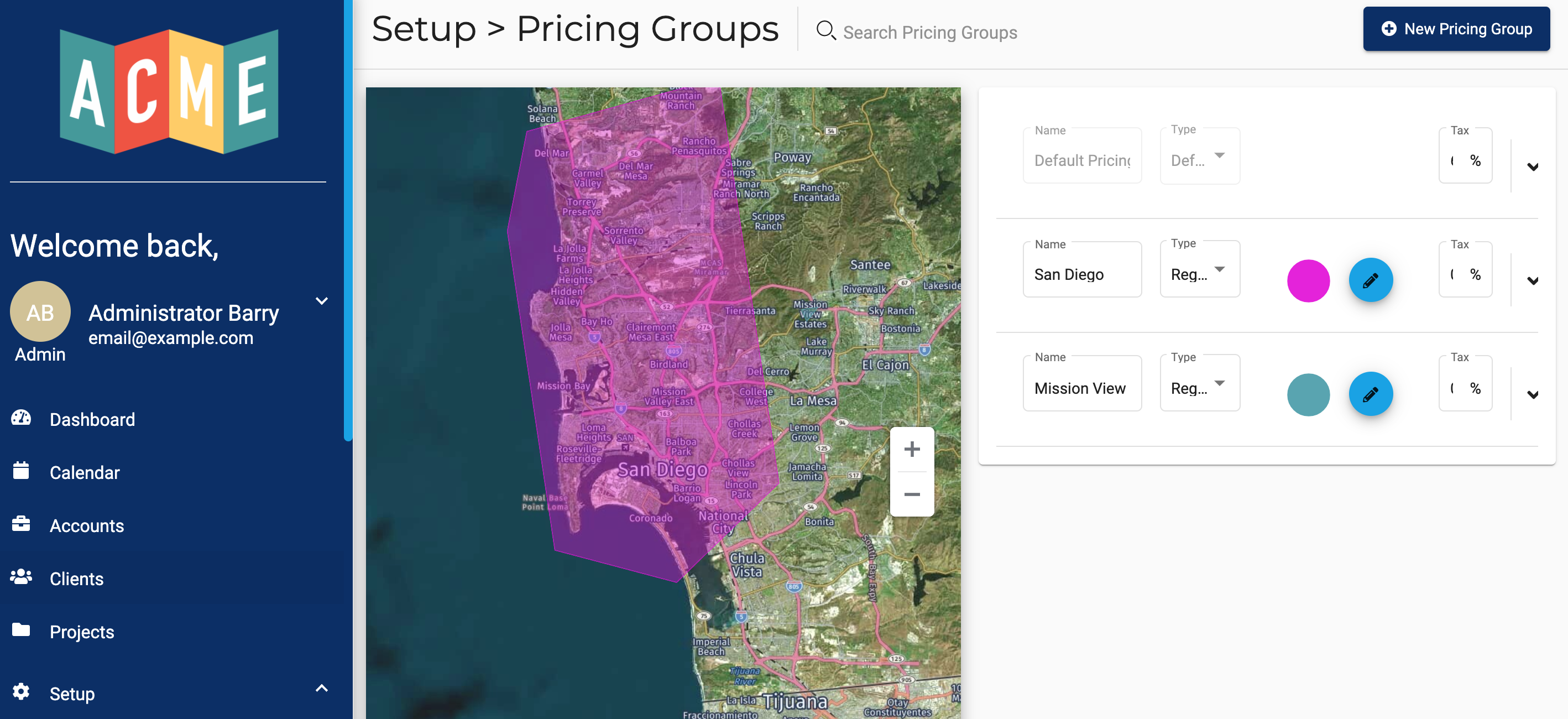 Picture of Pricing gorups page